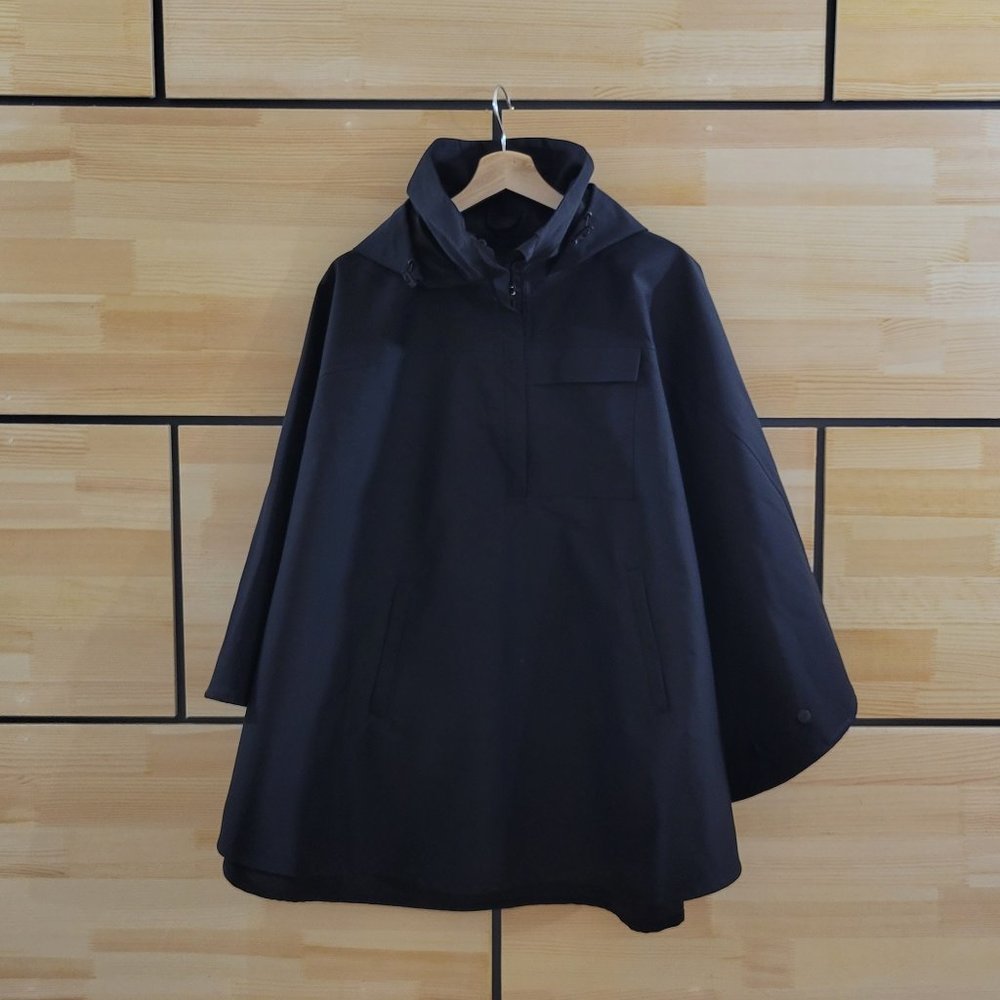 Norwegian raincoat poncho in black (women's) - NWT